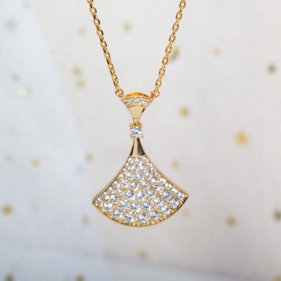 Bvlgari Full Diamond Skirt Shaped Necklace