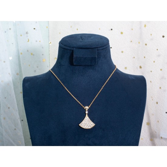 Bvlgari Full Diamond Skirt Shaped Necklace