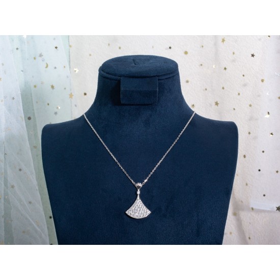 Bvlgari Full Diamond Skirt Shaped Necklace