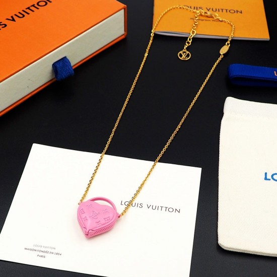 LV Heart Bag Necklace