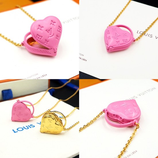 LV Heart Bag Necklace