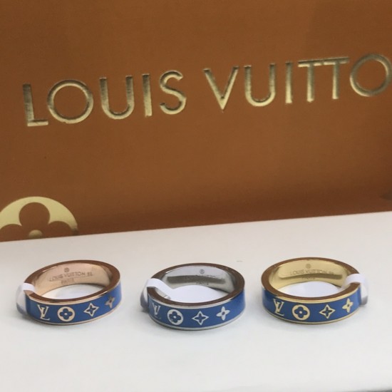 LV Printed Blue Ring