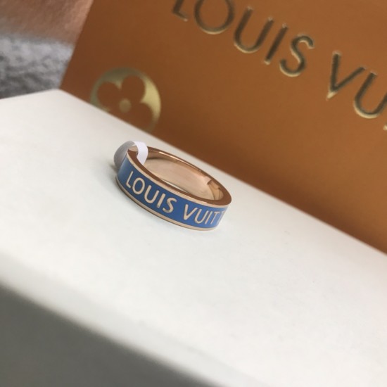 LV Printed Blue Ring