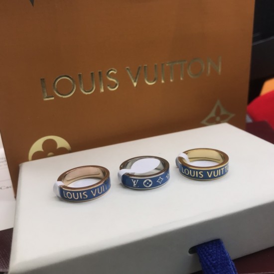 LV Printed Blue Ring