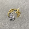 LV Colored Diamond Set Letter Ring