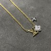 LV Diamond Inlaid Letter Necklace