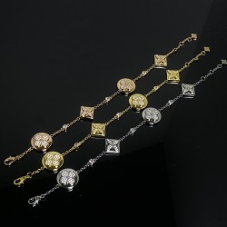 LV Four Flower Full Diamond Bracelet