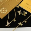 LV Necklace/Bracelet/Earrings 3in1 Set