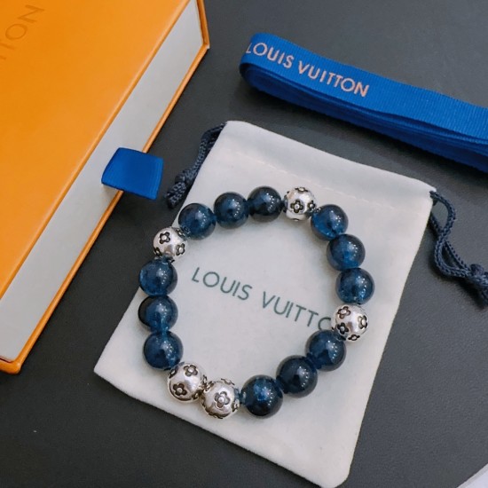 LV Blue Agate Thai Silver Bracelet