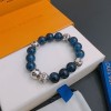 LV Blue Agate Thai Silver Bracelet