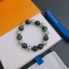 LV Green Agate Thai Silver Bracelet