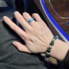 LV Green Agate Thai Silver Bracelet