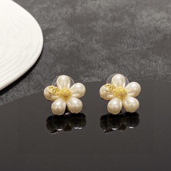 Chanel Minimalist Style Flower Earrings