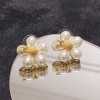 Chanel Minimalist Style Flower Earrings