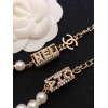 Chanel Letter Pearl Necklace