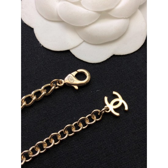 Chanel Letter Pearl Necklace