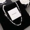 Chanel Elongated Diamond Pearl Collar