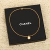 Chanel Pearl Logo Necklace