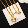 Chanel Pearl Logo Necklace