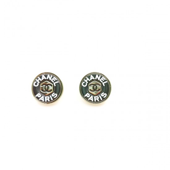 Chanel Circular Letter Earrings