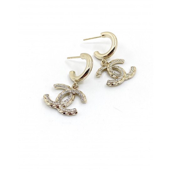 Chanel Shallow gold CC Earrings