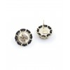 Chanel Black Round Earrings