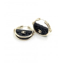 Chanel Black Bag Earrings