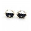 Chanel Black Bag Earrings