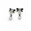 Chanel Bow Shaped Long Earrings