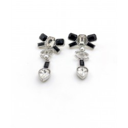 Chanel Bow Shaped Long Earrings