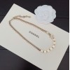 Chanel Letter Chain Square Diamond Necklace