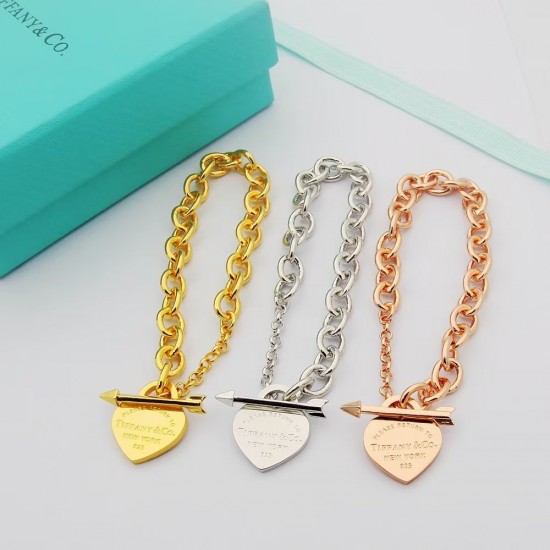 Tiffany One Arrow Heart Piercing Bracelet