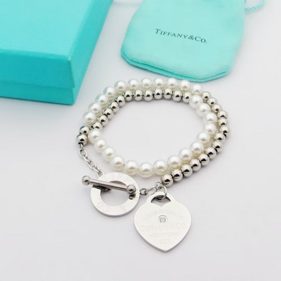 Tiffany Pearl Double Layer Bracelet