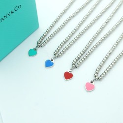 Tiffany Heart Enamel Necklace