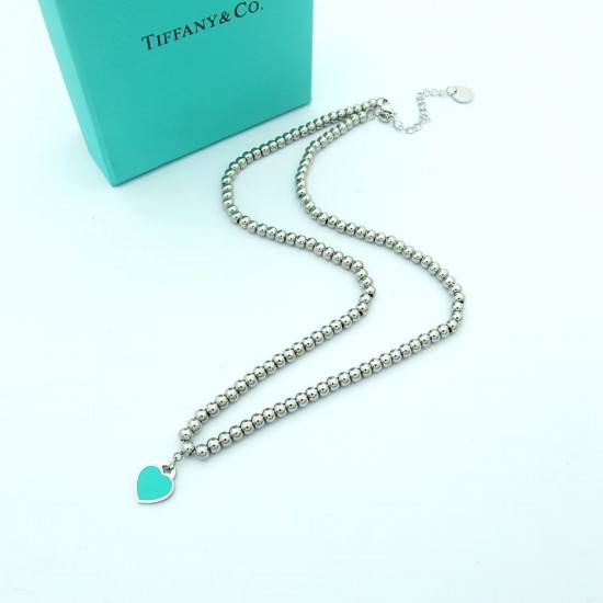 Tiffany Heart Enamel Necklace