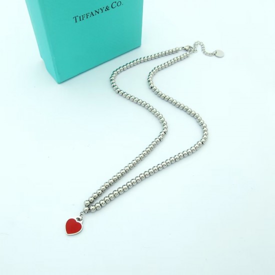 Tiffany Heart Enamel Necklace