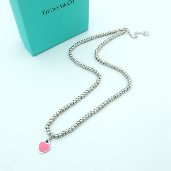 Tiffany Heart Enamel Necklace