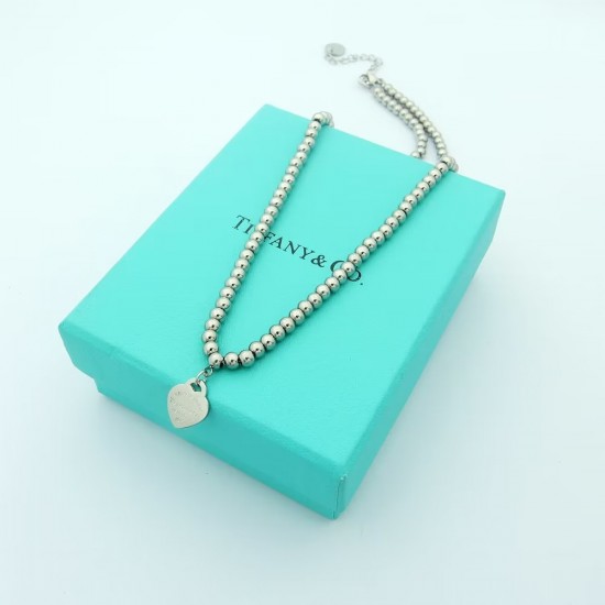 Tiffany Heart Enamel Necklace