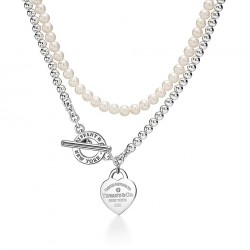 Tiffany Pearl Double Layer Necklace