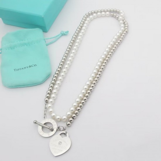 Tiffany Pearl Double Layer Necklace