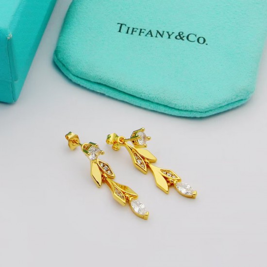 Tiffany Paper Flowers Floral Collection Leaf Earrings