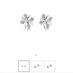 Tiffany Schlumberger Series Cross Four Diamond Earrings