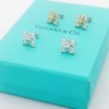 Tiffany Schlumberger Series Cross Four Diamond Earrings