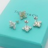 Tiffany Schlumberger Series Cross Four Diamond Earrings