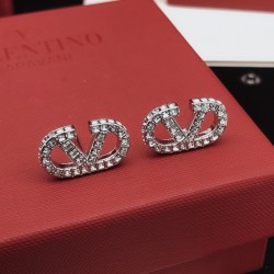 Valentino Silver Square Diamond Earrings