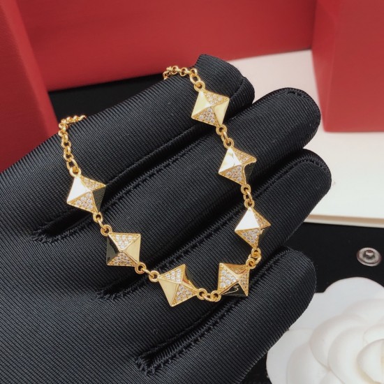 Valentino Rivet Studded Diamond Bracelet