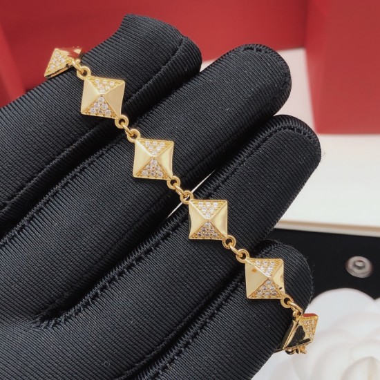 Valentino Rivet Studded Diamond Bracelet