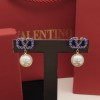 Valentino Blue Diamond Pearl Earrings