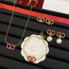 Valentino Necklace/Bracelet/Earrings/Ear Pendants 4in1 Set