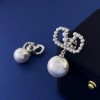 Valentino Pearl Letter Earrings